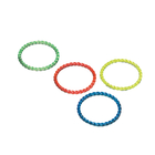Bracelets en plastique pailletés aux coloris variés - x4 pcs